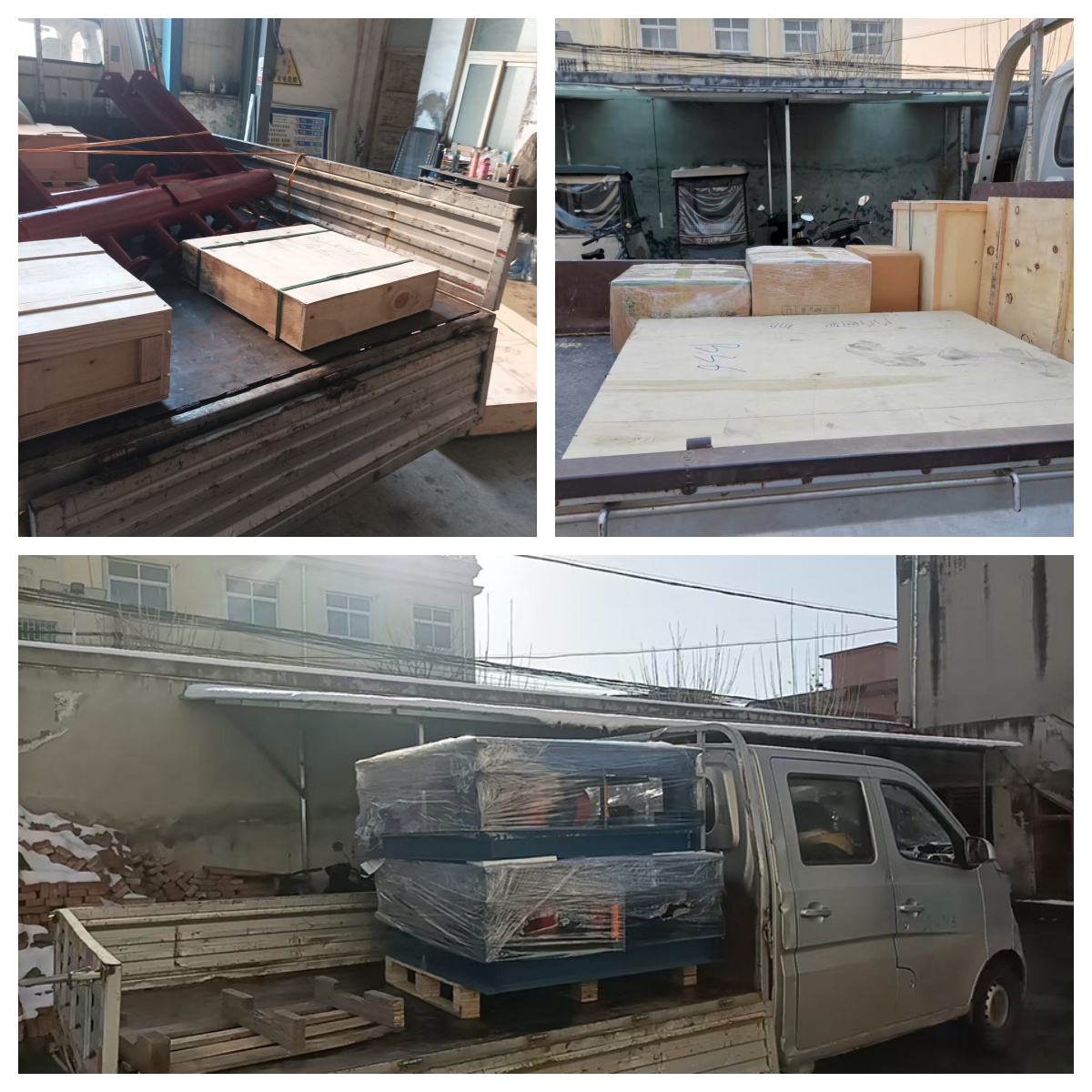 兩臺振動平臺、超聲波檢驗篩、網架等發貨