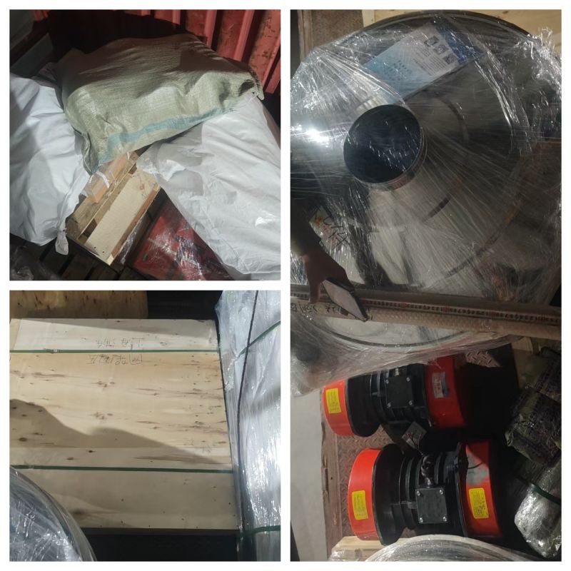 旋振篩、網架、膠條等發貨